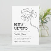 Minimales Brautparty der Blumenstrasse Einladung (Stehend Vorderseite)