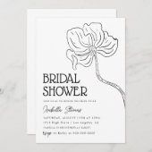 Minimales Brautparty der Blumenstrasse Einladung (Vorne/Hinten)