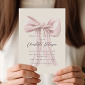 Minimales Brautparty für Rosa Bow Einladung