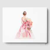 Minimales Brautparty für Wasserfarben-Hochzeitsbra Gästebuch (Rückseite)