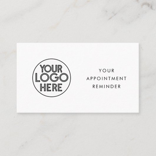 Minimales Business-Logo für Ihre Erinnerung Terminkarte (Vorderseite)