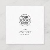 Minimales Business-Logo für Ihre Erinnerung Terminkarte (Vorderseite)
