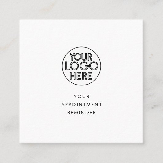 Minimales Business-Logo für Ihre Erinnerung Terminkarte (Vorderseite)