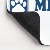 Minimales Button-Blau Mousepad (Ecke)