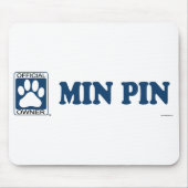 Minimales Button-Blau Mousepad (Vorne)