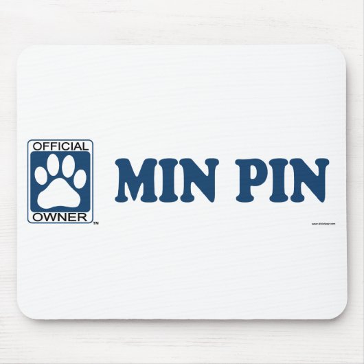 Minimales Button-Blau Mousepad (Vorne)