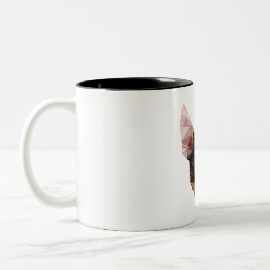 Minimales Button-geometrischer Zweifarbige Tasse (Links)