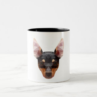 Minimales Button-geometrischer Zweifarbige Tasse