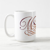 Minimales Button im eleganten Skript Kaffeetasse (Links)