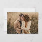 Minimales Calligrafy Script-Foto RSVP Karte (Rückseite)