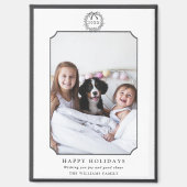 Minimales Charcohhappy Holidays Foto Magnet (Vorderseite)