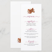 Minimales Cinnamon Sticks Design Menü Menükarte (Vorne/Hinten)