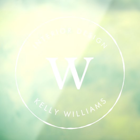 Minimales Circle Business Monogram Branding Fensteraufkleber (Blatt 3)