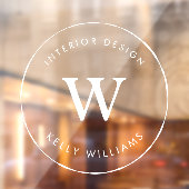 Minimales Circle Business Monogram Branding Fensteraufkleber (Blatt 2)