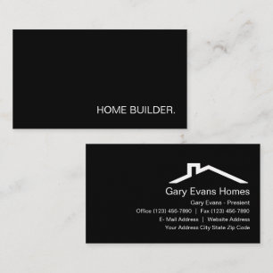 Minimales Design für Zuhause-Builder Visitenkarte