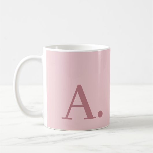 Minimales Design mit enorm moderner Monogramm-Rose Kaffeetasse (Links)