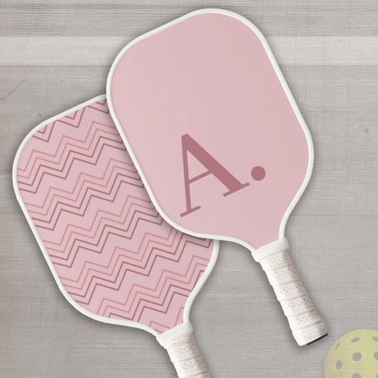 Minimales Design mit großer moderner Monogram Rose Pickleball Schläger