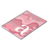 Minimales Design mit riesiger moderner Monogramm-R Notizblock (Linke Seite)