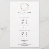 Minimales Designer-Scribble-Logo in Rose Gold Flyer (Vorne)