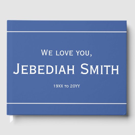 Minimales, einfaches Begräbnis/Gästebuch Gästebuch (Vorderseite)