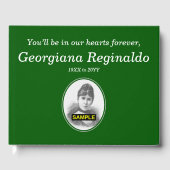 Minimales, einfaches Begräbnis/Gästebuch Gästebuch (Vorderseite)