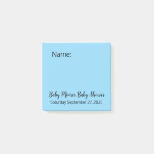 Minimales einfaches Blue Fun Due Date Baby Duwer G Post-it Klebezettel