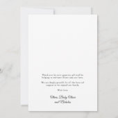 Minimales einfaches, fett Typografisches Foto für  Dankeskarte (Rückseite)