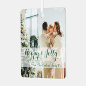 Minimales einfaches Foto Ornament Aus Metall (Vorderseite links)