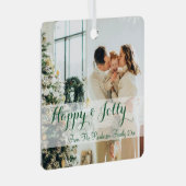 Minimales einfaches Foto Ornament Aus Metall (Vorderseite Rechts)