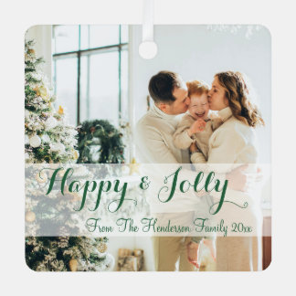 Minimales einfaches Foto Ornament Aus Metall