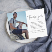 Minimales einfaches Foto zur Beerdigung Dankeskarte