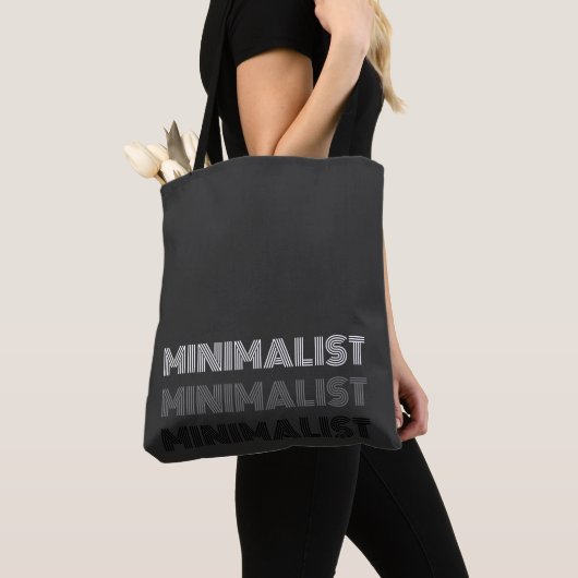 minimales, einfaches, modernes Textmonochrome Tasche (Von Nahem)