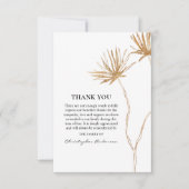 Minimales Elegantes Beileid Dankeskarte (Vorderseite)