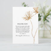 Minimales Elegantes Beileid Dankeskarte (Stehend Vorderseite)