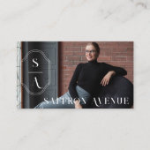 Minimales Elegantes benutzerdefiniertes Monogramm- Visitenkarte (Vorderseite)