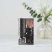 Minimales Elegantes benutzerdefiniertes Monogramm- Visitenkarte (Stehend Vorderseite)