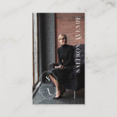 Minimales Elegantes benutzerdefiniertes Monogramm- Visitenkarte (Vorderseite)