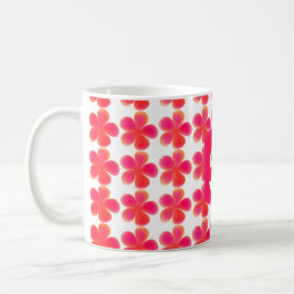 minimales, elegantes botanisches Blumenmuster Kaffeetasse