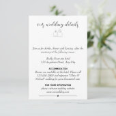 Minimales elegantes Design Begleitkarte (Stehend Vorderseite)