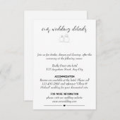 Minimales elegantes Design Begleitkarte (Vorne/Hinten)