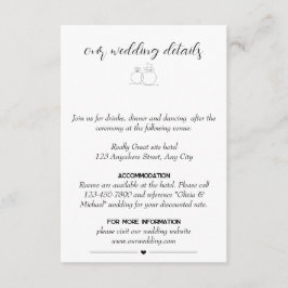 Minimales elegantes Design Begleitkarte