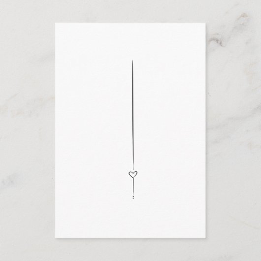 Minimales elegantes Design Begleitkarte (Rückseite)