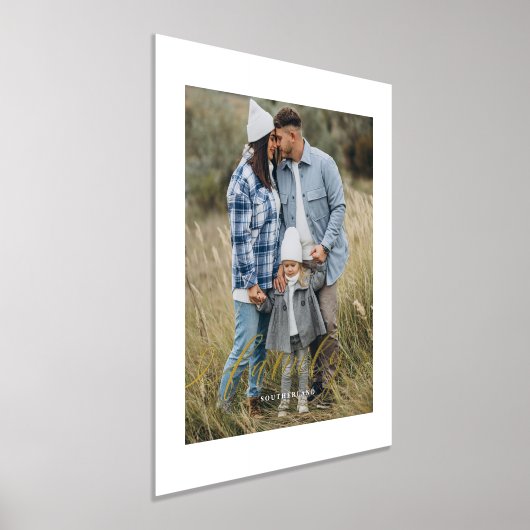 Minimales elegantes Family Script-Overlay Benutzer Foliendrucke (Ablage )