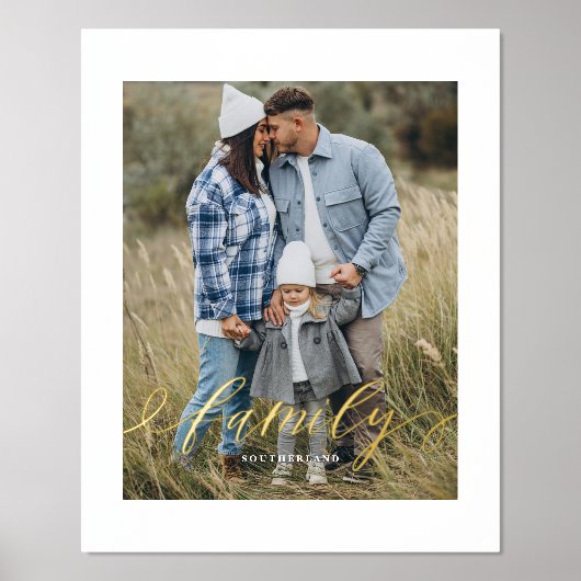 Minimales elegantes Family Script-Overlay Benutzer Foliendrucke (Vorderseite)