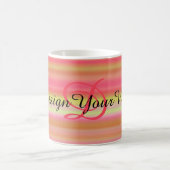 minimales, elegantes Farbmuster der Regenbogenstre Kaffeetasse (Mittel)