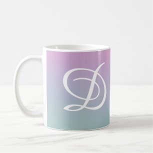 minimales elegantes Farbverlaufsretromuster Kaffeetasse