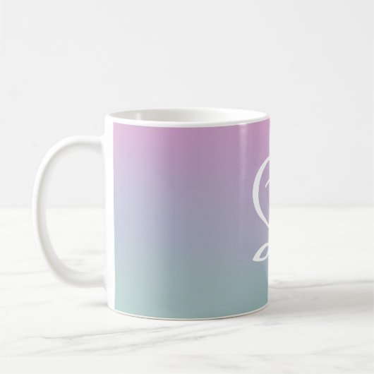 minimales elegantes Farbverlaufsretromuster Kaffeetasse (Links)
