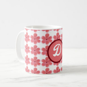 minimales, elegantes, orangefarbenes Botanisches M Kaffeetasse