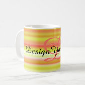 minimales, elegantes Retro-Muster Kaffeetasse (Vorderseite Links)