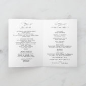 Minimales elegantes Script-Hochzeitsprogramm Programm (Innenseite)